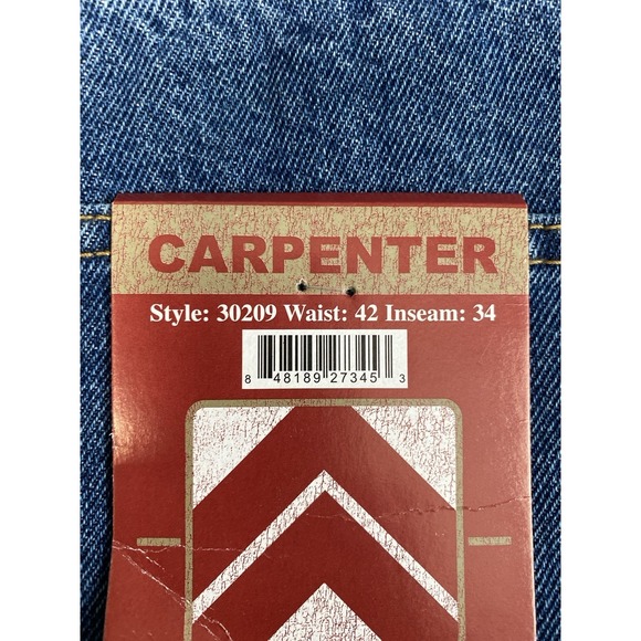 RW Rugged Wear 30209 Carpenter Jeans 42x34 Light Wash Work NWT - Picture 10 of 10
